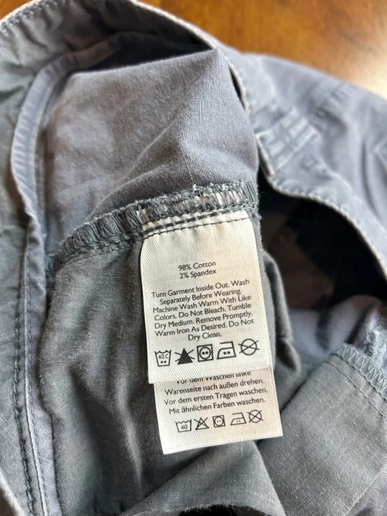 Faded Blue Eddie Bauer Casual Capris Pants - Picture 4 of 9